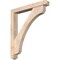 Ekena Millwork Legacy Arts and Crafts Smooth Bracket w/ Offset Brace, Douglas Fir, 5 1/2"W x 40"D x 44"H BKT0604X40X44LEC03SDF - alternate 1